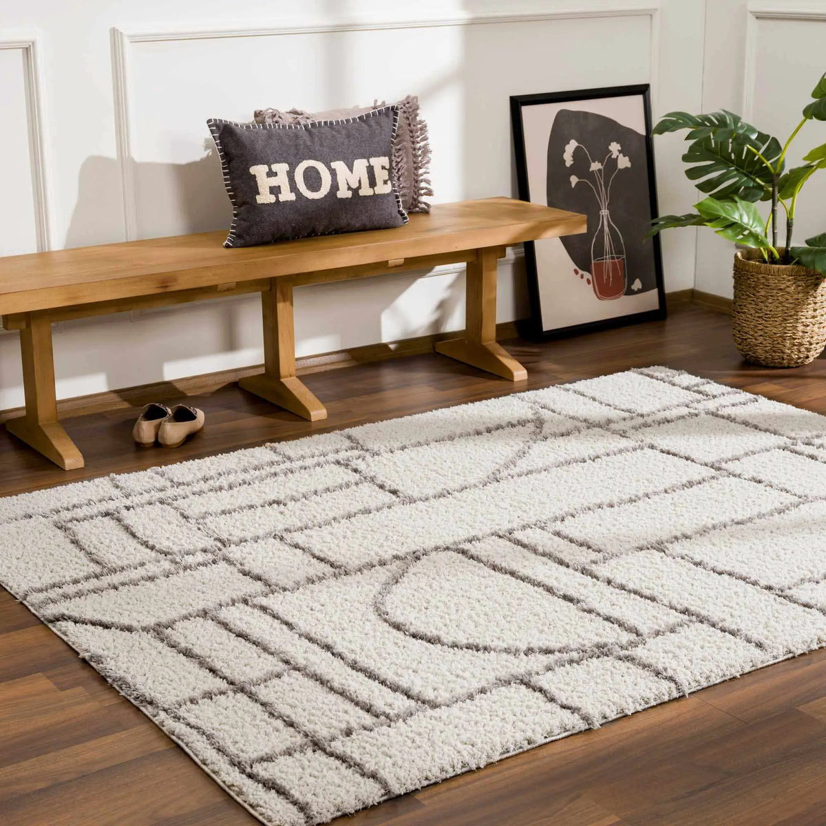 Andia Gray Area Rug - Clearance, installed in a room 5