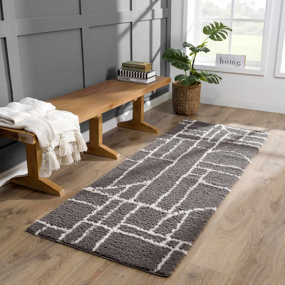 Andia Charcoal Area Rug - Clearance, installed in a room 3