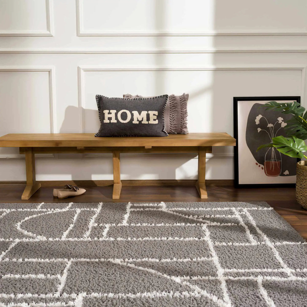 Andia Charcoal Area Rug - Clearance, installed in a room 2