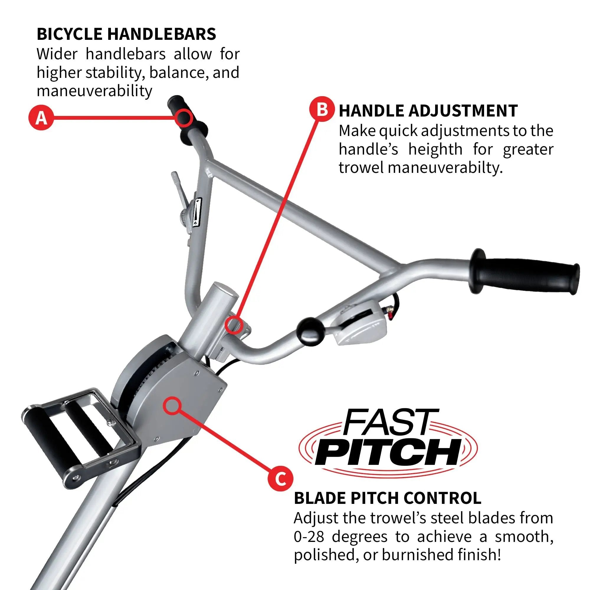 36" Honda Concrete Fast Pitch Power Trowel with 9HP Honda GX270 Finishing Blades Finishing Tool by Tomahawk Power