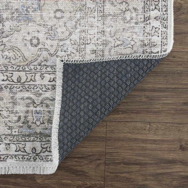 Cream Holi-2301 Washable Area Rug by Boutique Rugs