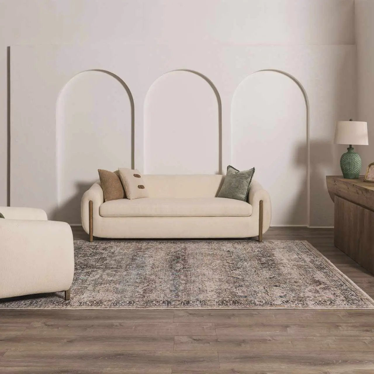 Olive Holi-2304 Washable Area Rug by Boutique Rugs