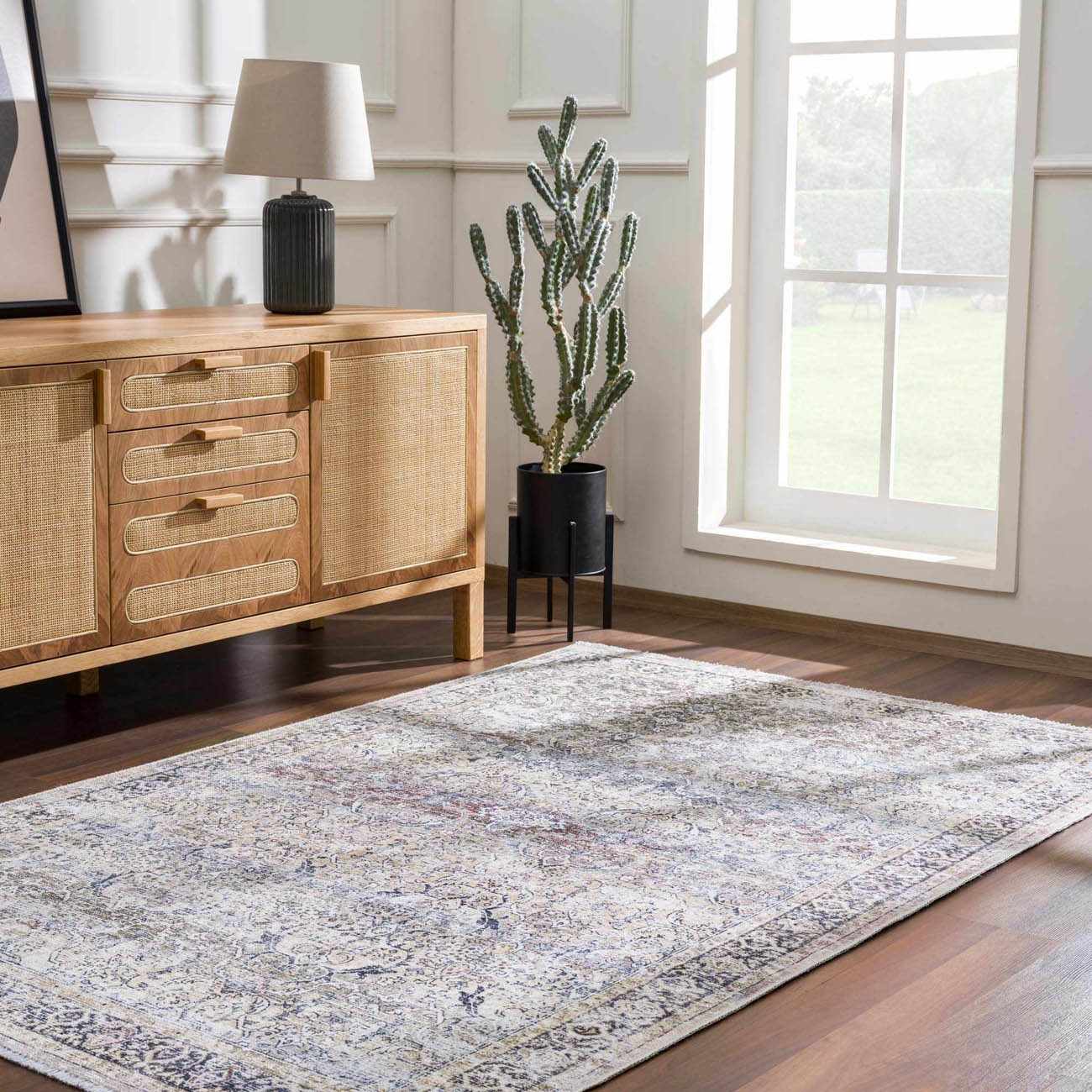 Olive Holi-2304 Washable Area Rug by Boutique Rugs