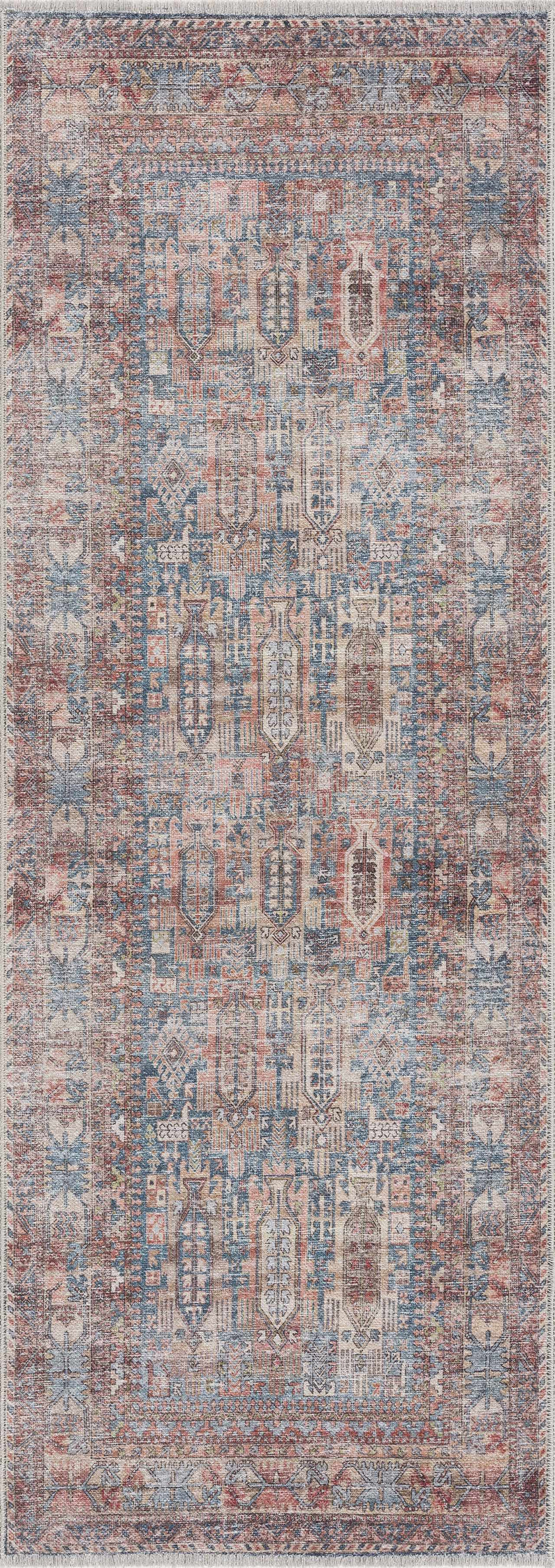 Burnt Orange Holi-2300 Washable Area Rug by Hauteloom