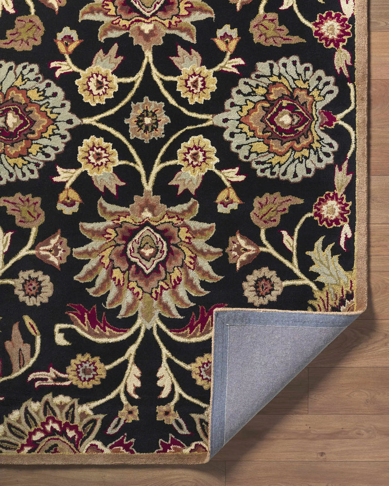 Conesus 1053 Hand Tufted Black Wool Rug by Boutique Rugs