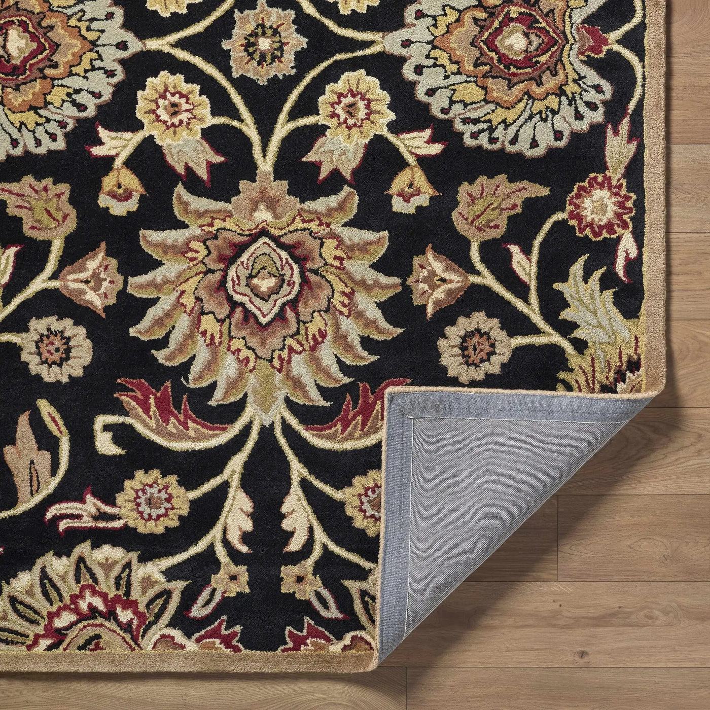 Conesus 1053 Hand Tufted Black Wool Rug by Boutique Rugs