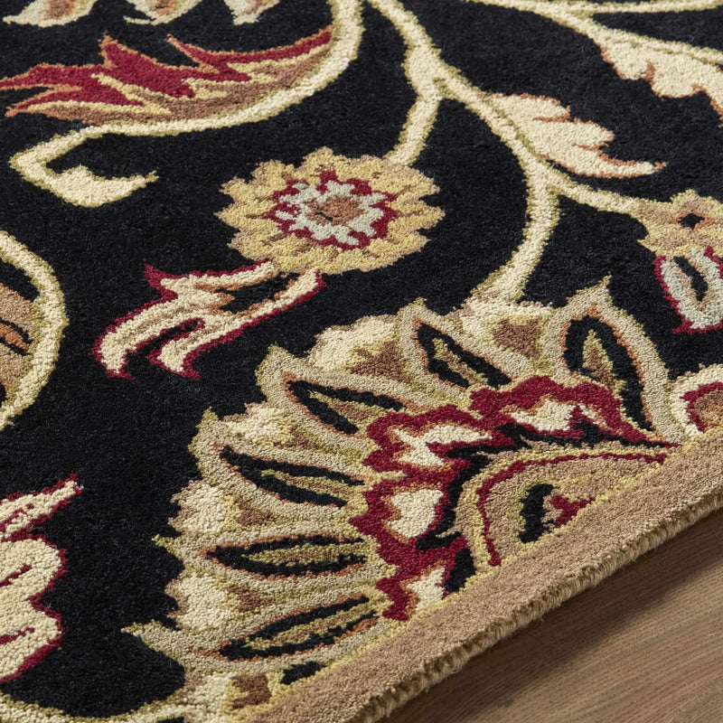 Conesus 1053 Hand Tufted Black Wool Rug by Boutique Rugs