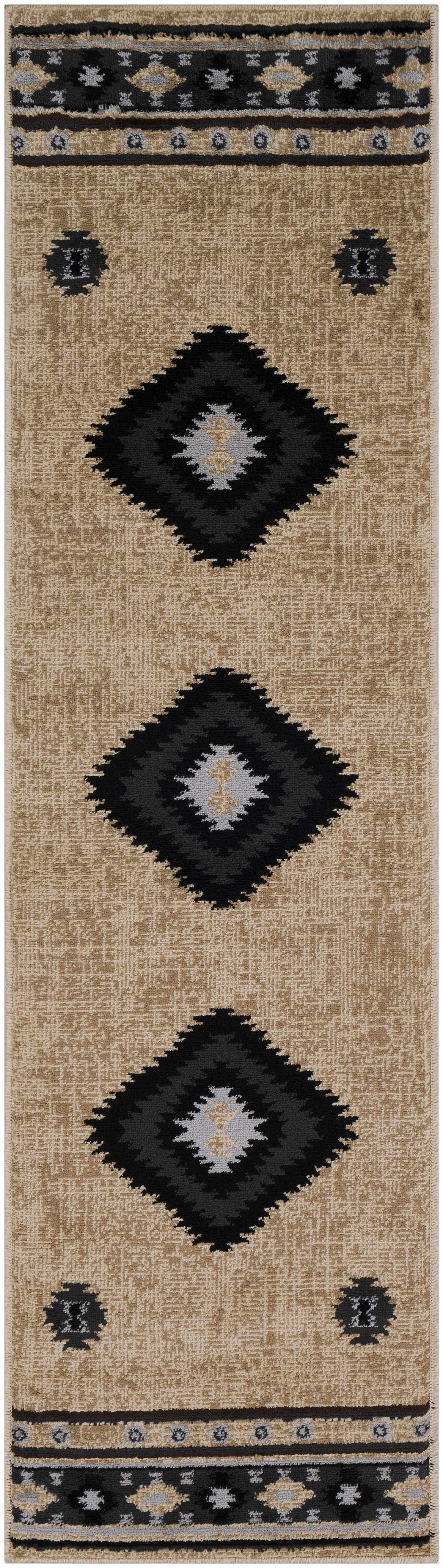 Buckhaven Brown Aztec Carpet by Boutique Rugs