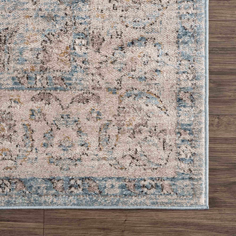 Anana Silver Blue & Beige Area Rug - Clearance by Boutique Rugs