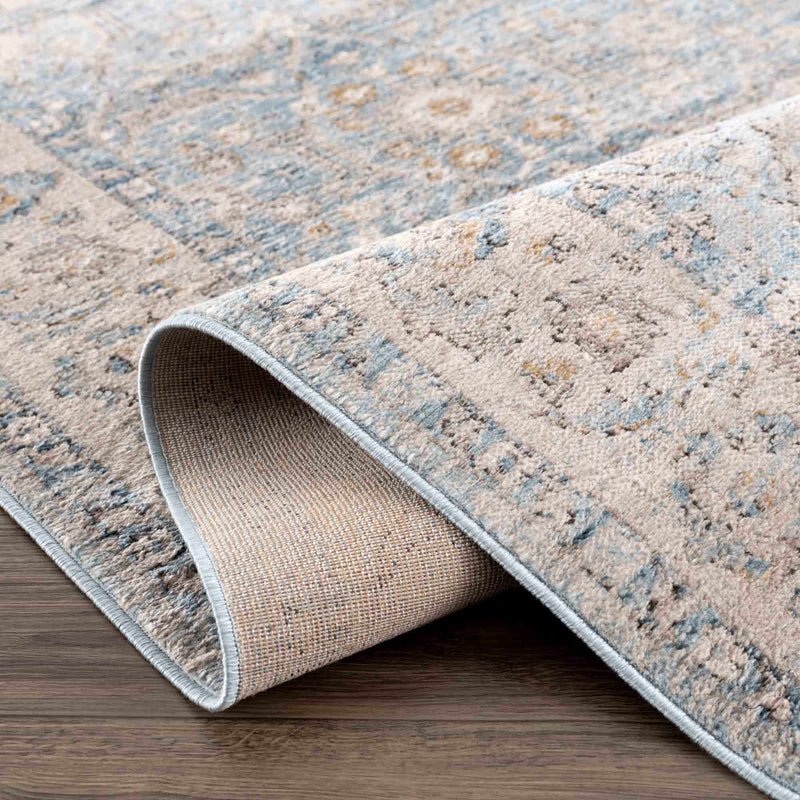 Anana Silver Blue & Beige Area Rug - Clearance by Boutique Rugs
