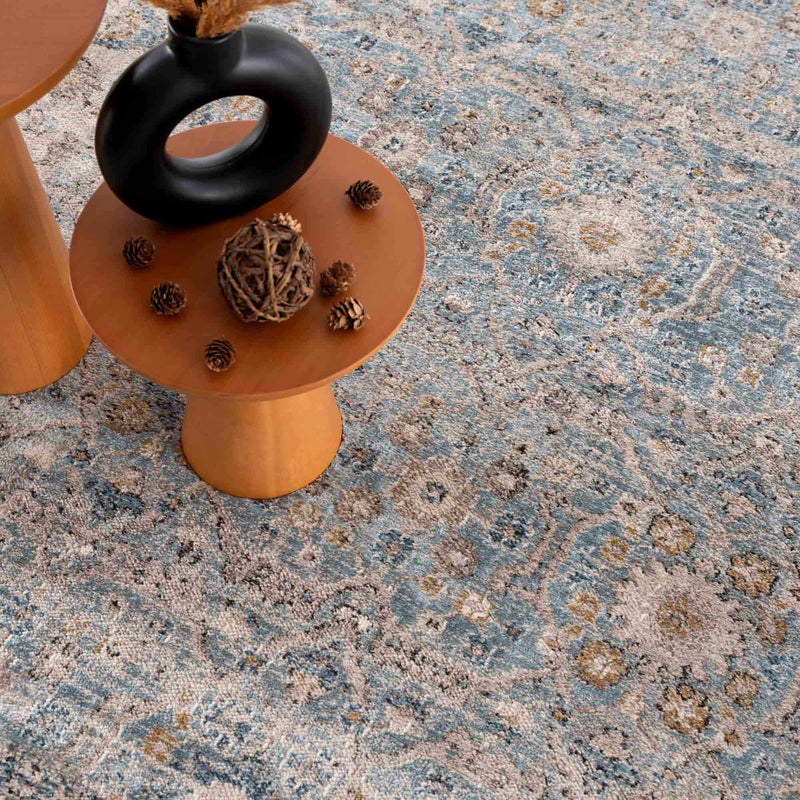 Anana Silver Blue & Beige Area Rug - Clearance by Boutique Rugs