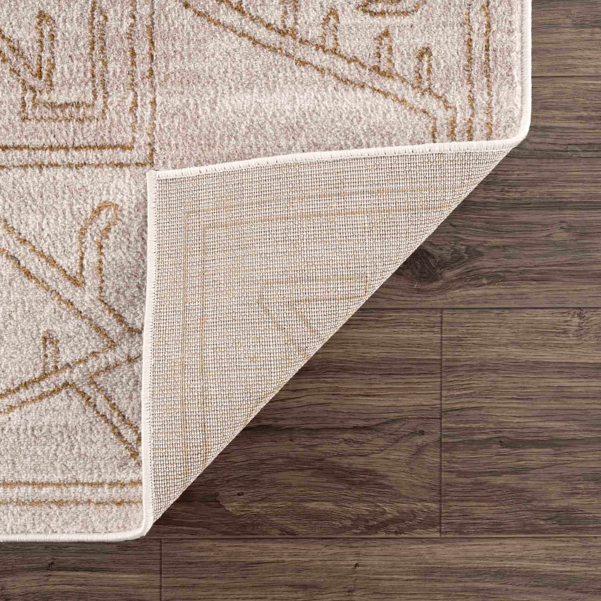 Divya Cream & Gold Area Rug - Clearance by Boutique Rugs