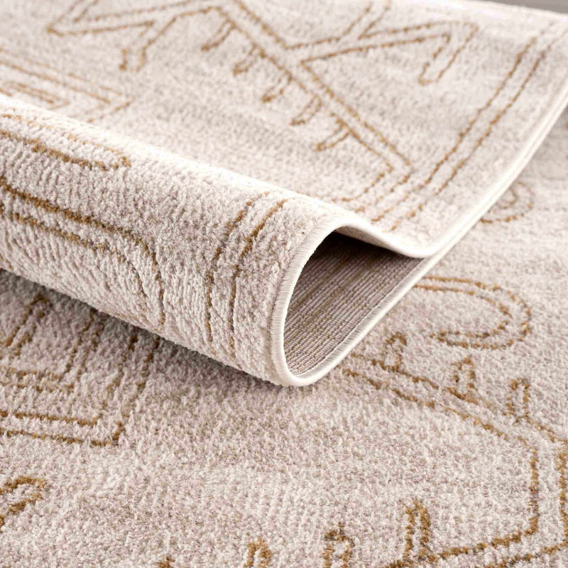 Divya Cream & Gold Area Rug - Clearance by Boutique Rugs