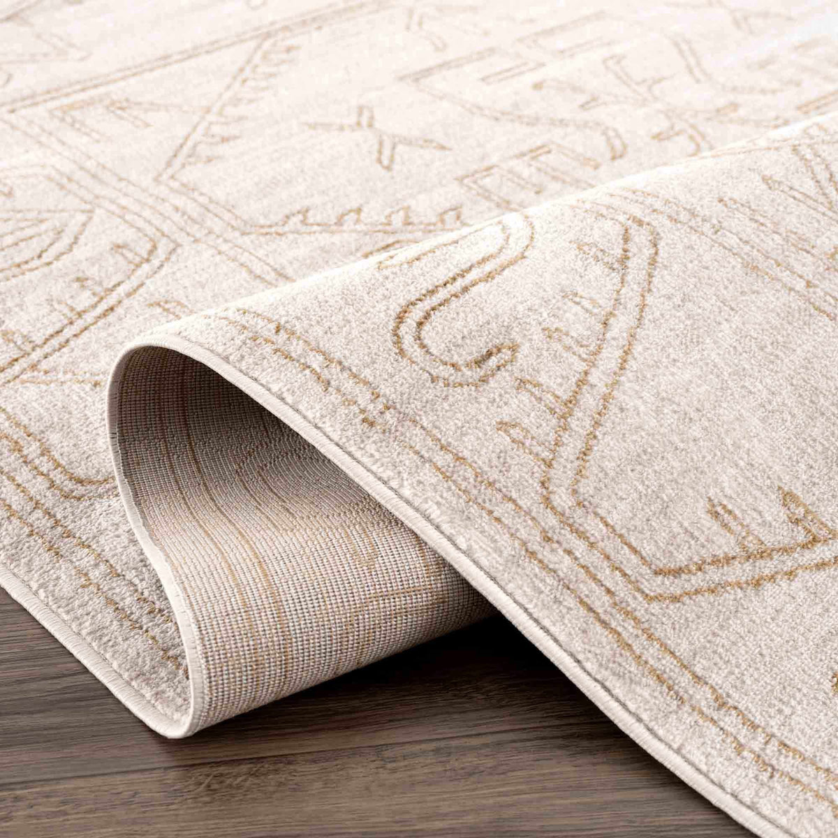 Divya Cream & Gold Area Rug - Clearance, photo 8 of 15