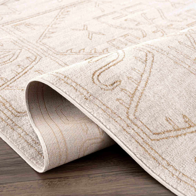 Divya Cream & Gold Area Rug - Clearance by Boutique Rugs