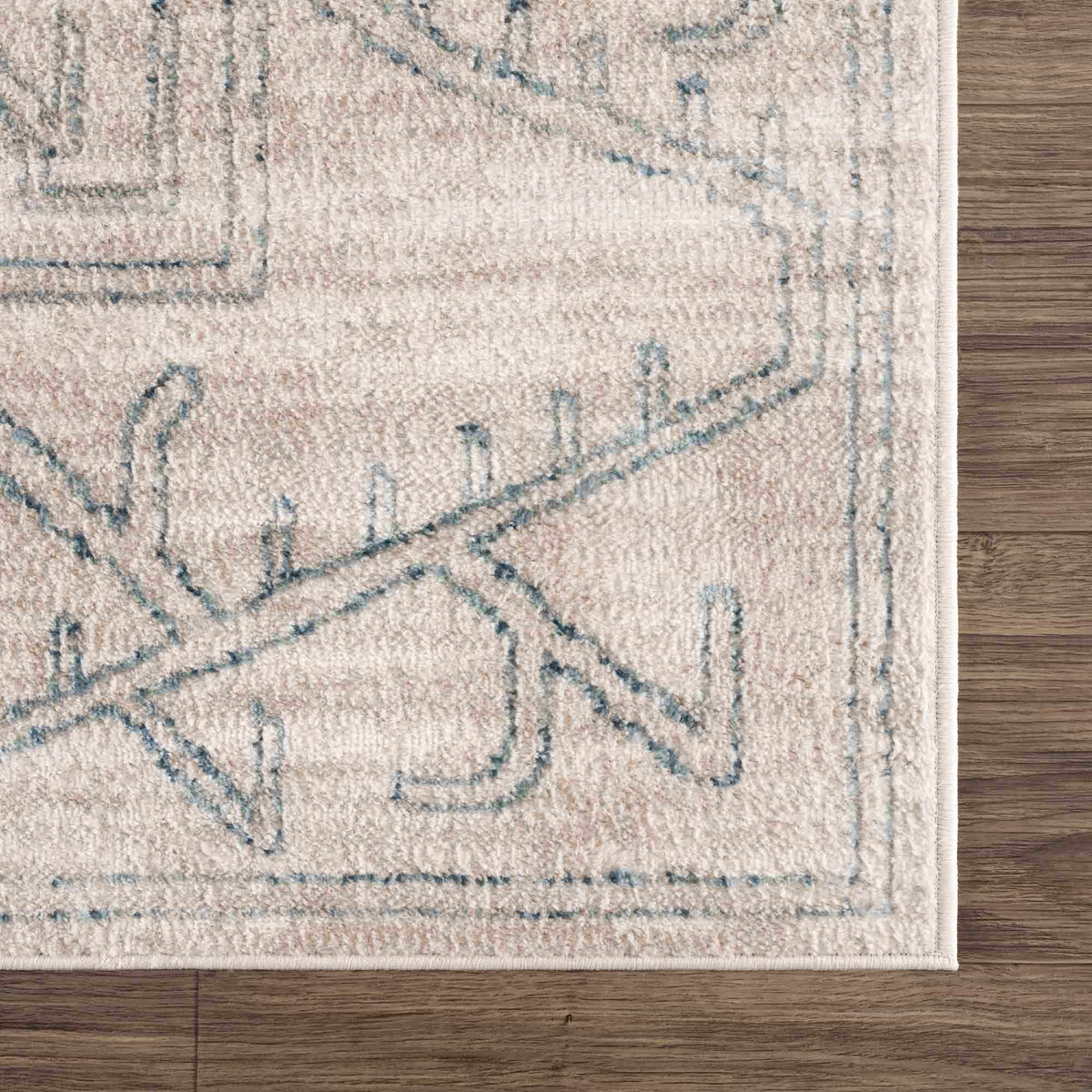 Divya Cream & Silver Blue Area Rug - Clearance, photo 4 of 15
