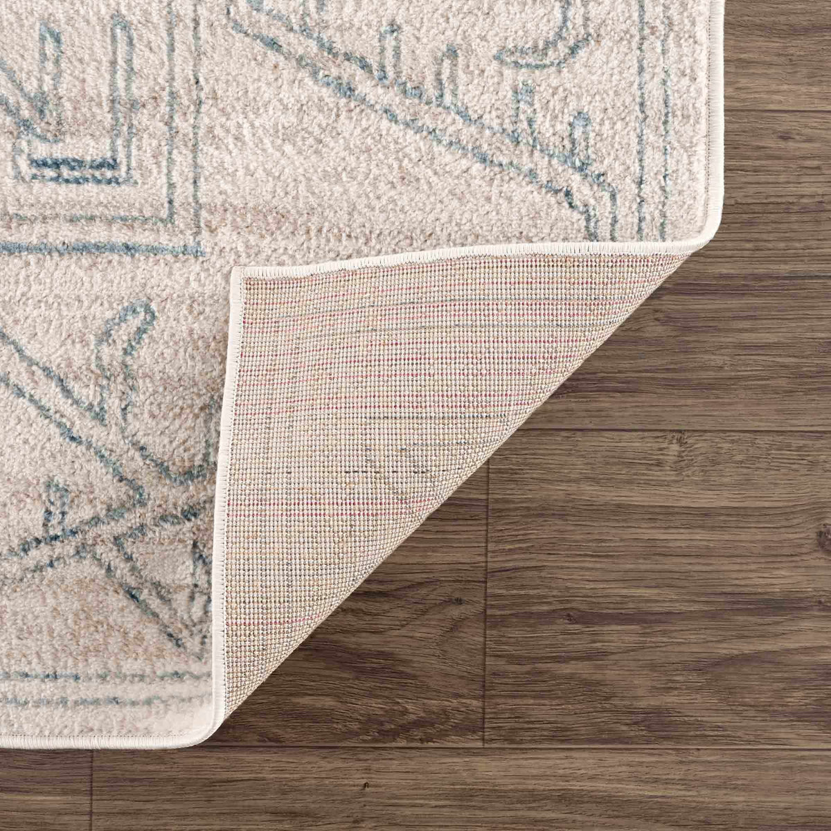 Divya Cream & Silver Blue Area Rug - Clearance, photo 12 of 15