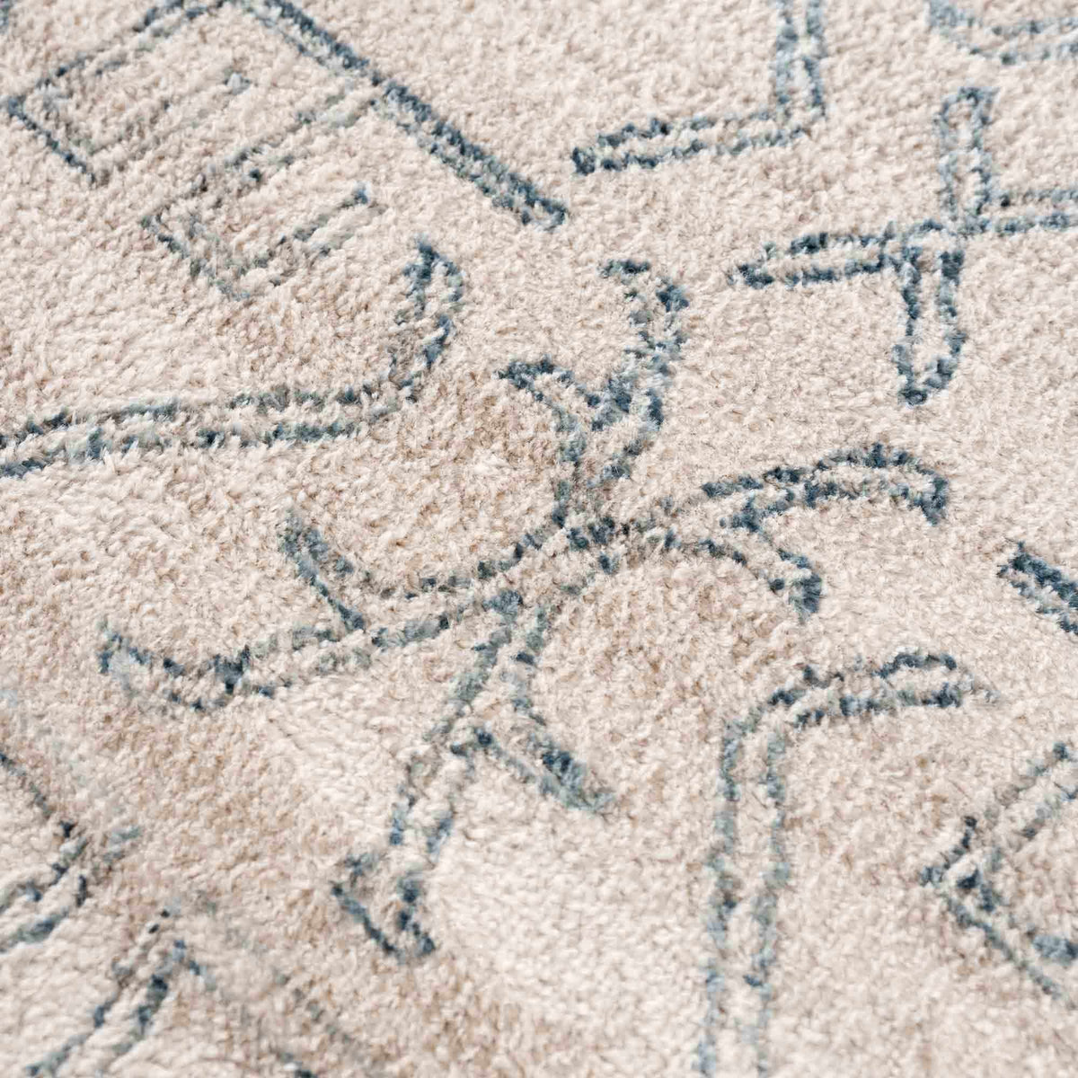 Divya Cream & Silver Blue Area Rug - Clearance, photo 8 of 15