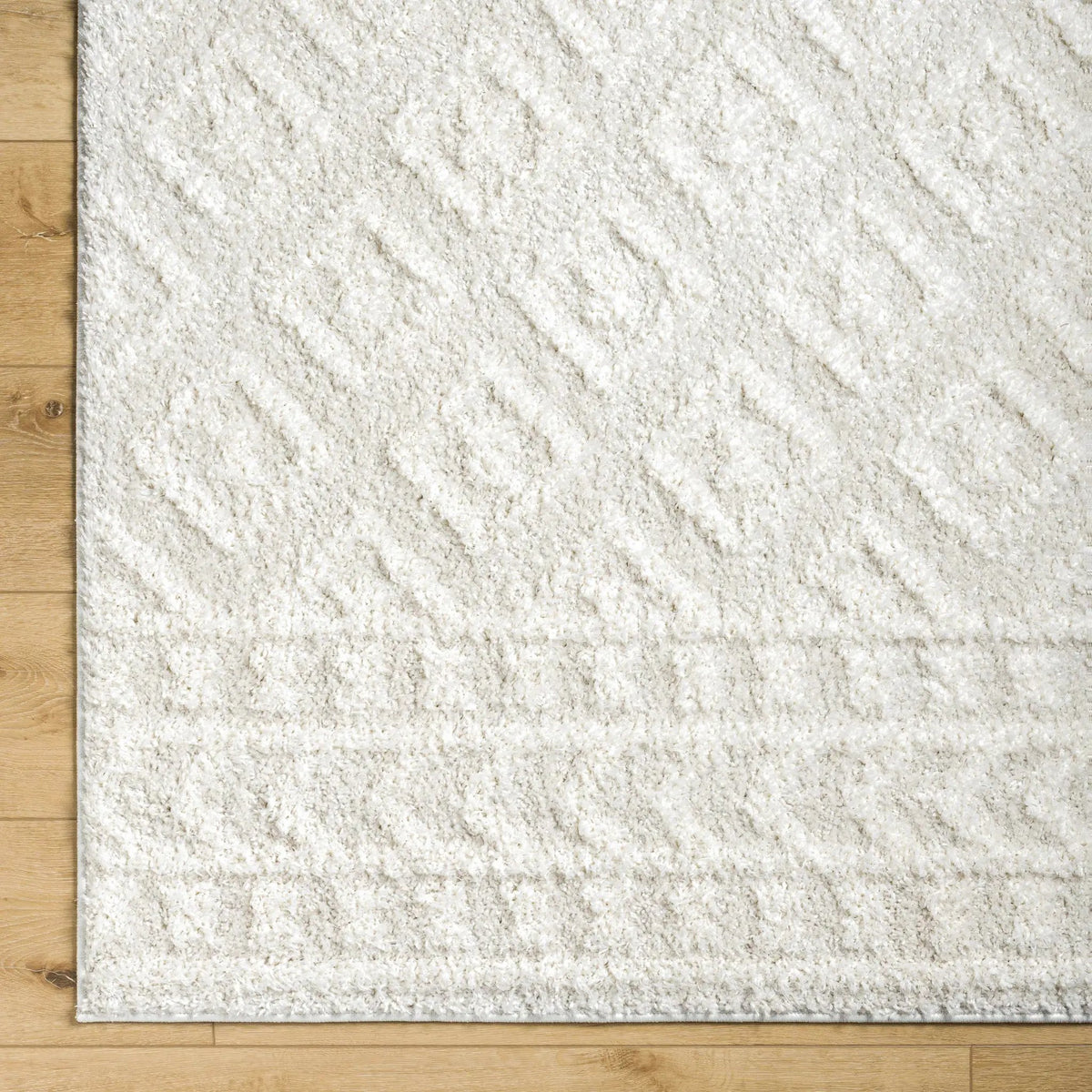 Eivin Cream Diamonds Plush Rug, photo 4 of 25