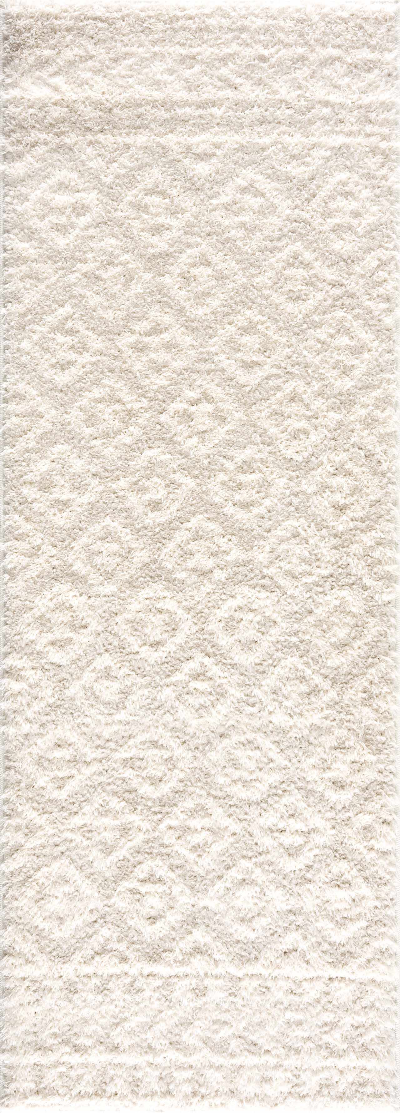 Eivin Cream Diamonds Plush Rug by Boutique Rugs
