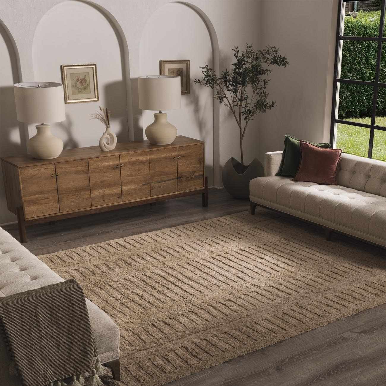 Washable Handmade Wool Rug - Brown - Clearance by Boutique Rugs