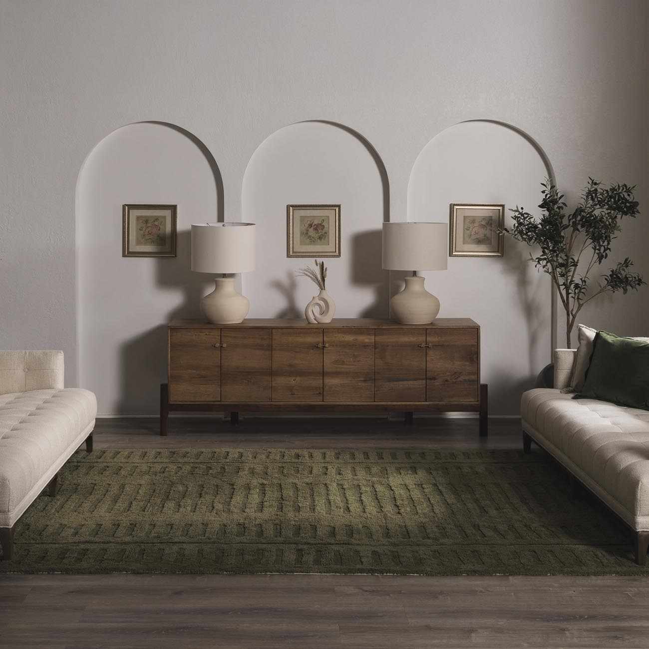 Washable Wool Rug - Green - Clearance by Boutique Rugs