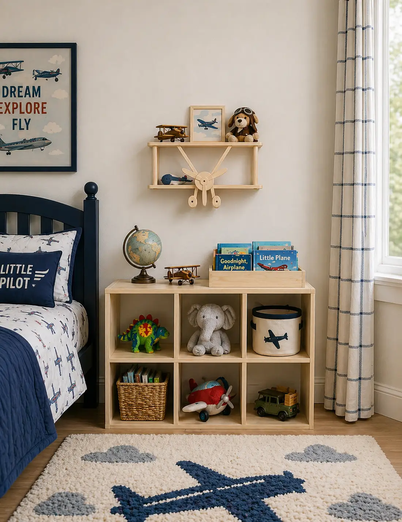 HUGHES- Airplane Wall Shelf by Bush Acres