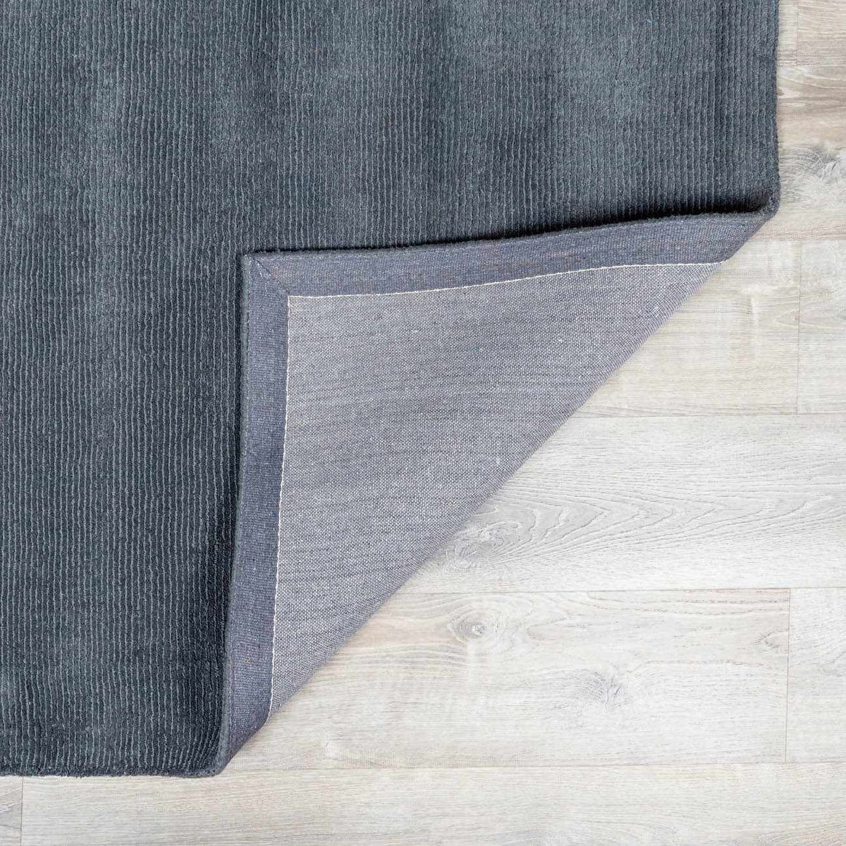 Brockton Solid Night Blue Wool Rug, photo 7 of 16