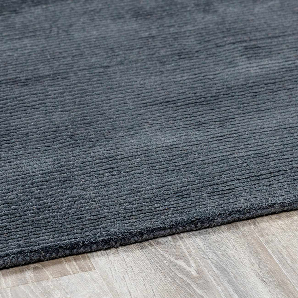 Brockton Solid Night Blue Wool Rug, photo 5 of 16