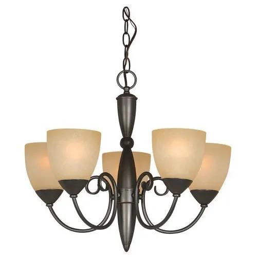 Classic Style 5-Light Bronze Chandelier 21-inch x 18-inch by HomePacific