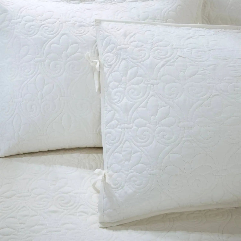 6-Piece Farmhouse Country Cottage Quilted White Reversible Daybed Cover Set by HomePacific