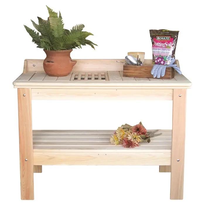 Wooden Potting Bench Garden Table - Made in USA by HomePacific