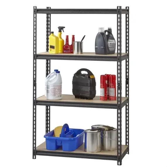 Heavy Duty 4-Shelf Black Storage Rack Shelving Unit by HomePacific