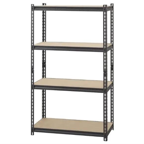 Heavy Duty 4-Shelf Black Storage Rack Shelving Unit by HomePacific