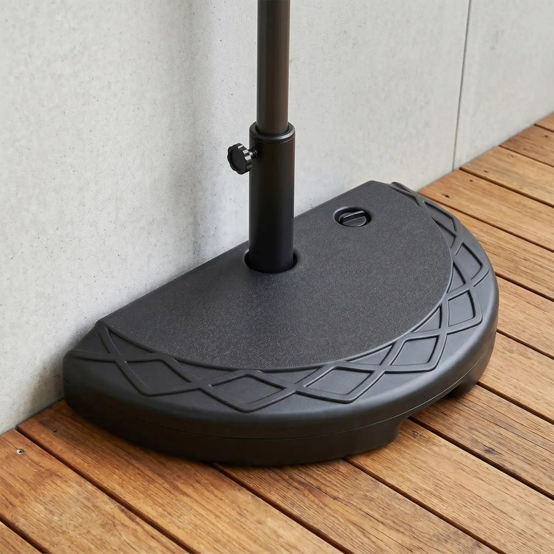 Half Round Patio Umbrella Base 44 lbs Water and Sand Fillable by DirectDeals