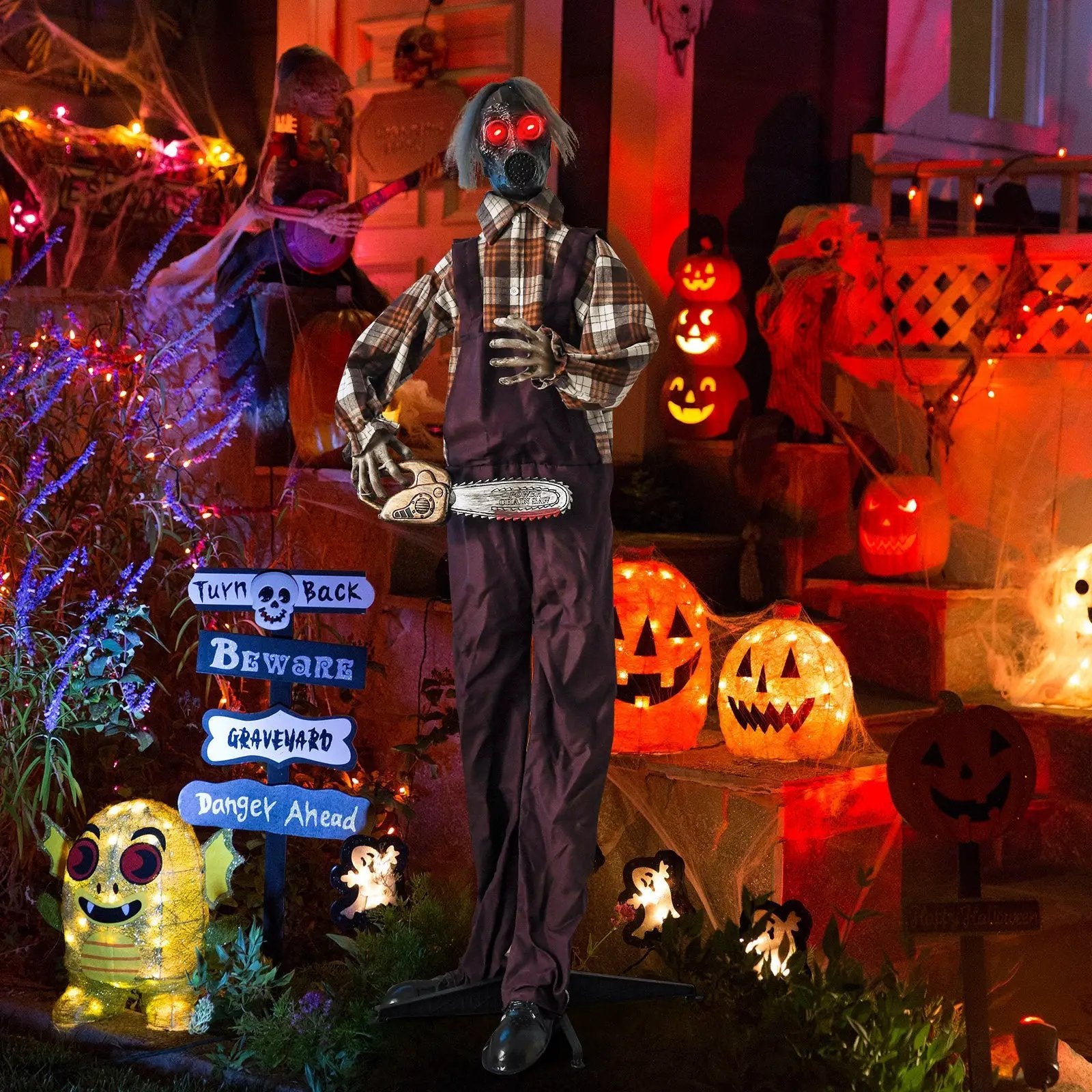 Halloween Animatronic Shaking Haunted Man with Lights and Sound by DirectDeals