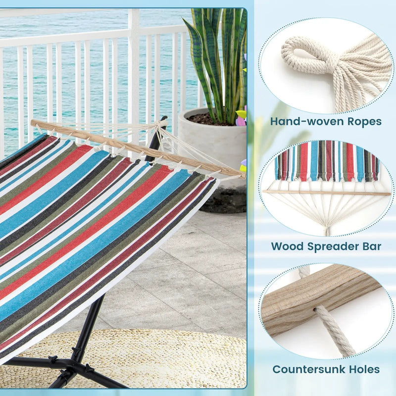 Hammock with Stand and Carrying Case-Multicolor by DirectDeals