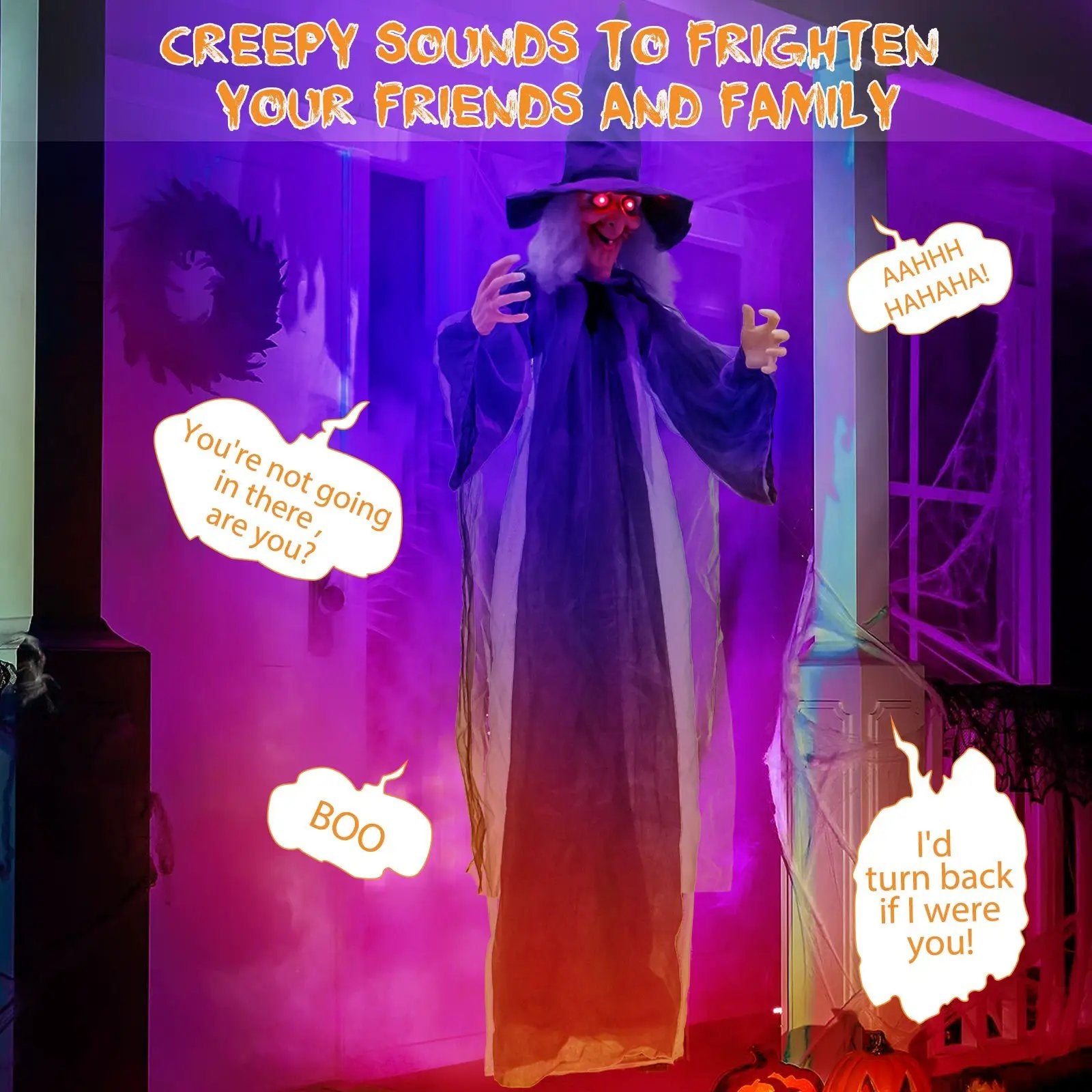 Hanging Halloween Decoration with Pre-Recorded Phrases by DirectDeals