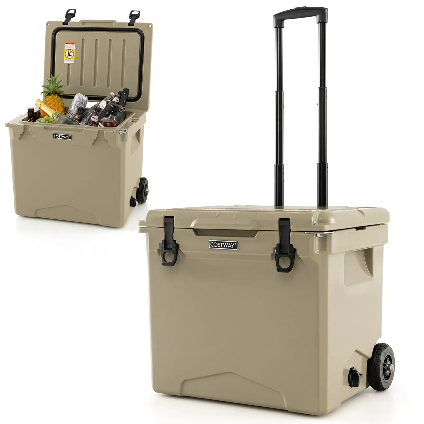 42 Quart Hard Cooler with Wheels and Handle by DirectDeals