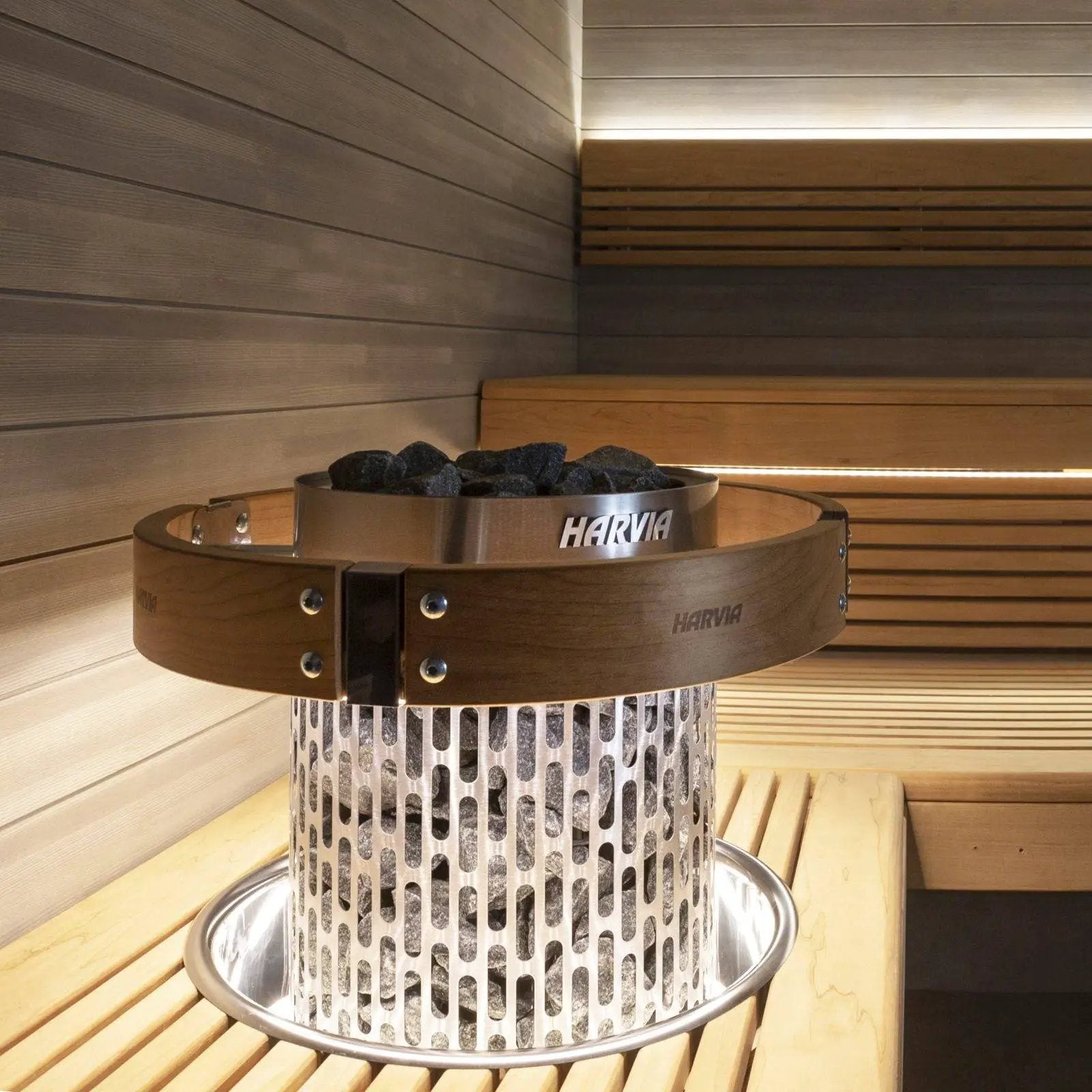 Harvia Cilindro Led Safety Railing For 6 & 8kw Sauna Heaters - Finnish Sauna Builders by Finnish Sauna Builders