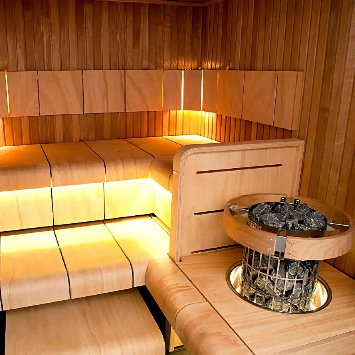 Harvia Cilindro PC80 8KW Sauna Heater with built in controls - Finnish Sauna Builders by Finnish Sauna Builders
