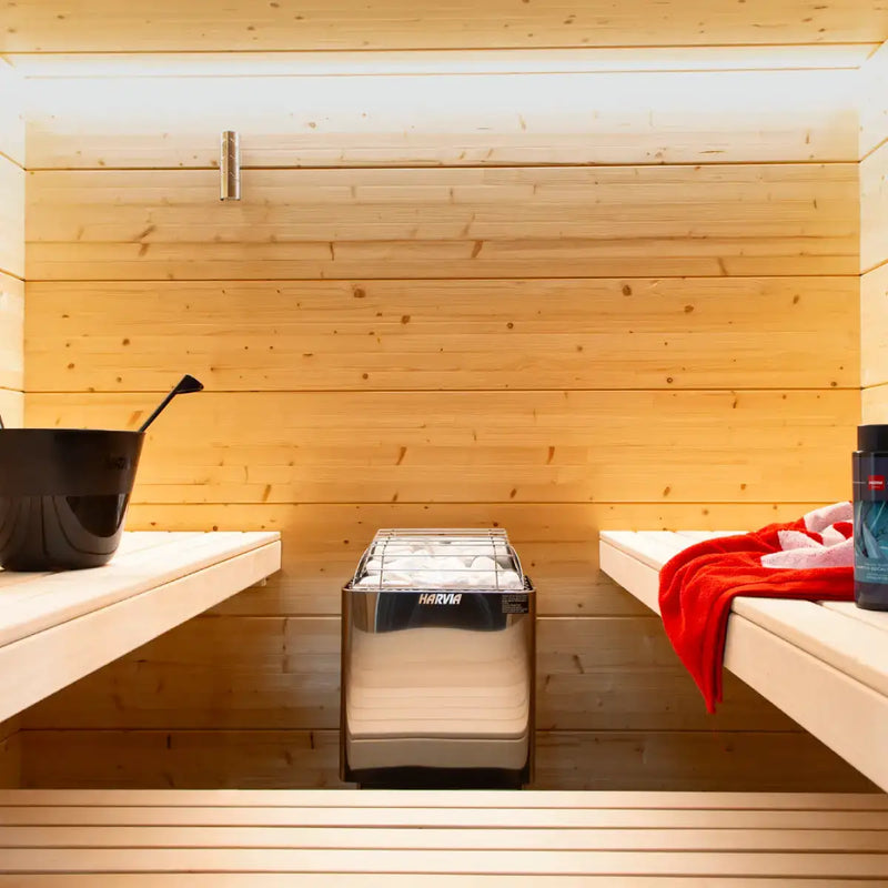 Harvia KIP80B Stainless Steel 8KW Sauna Heater with built-in control - Finnish Sauna Builders by Finnish Sauna Builders