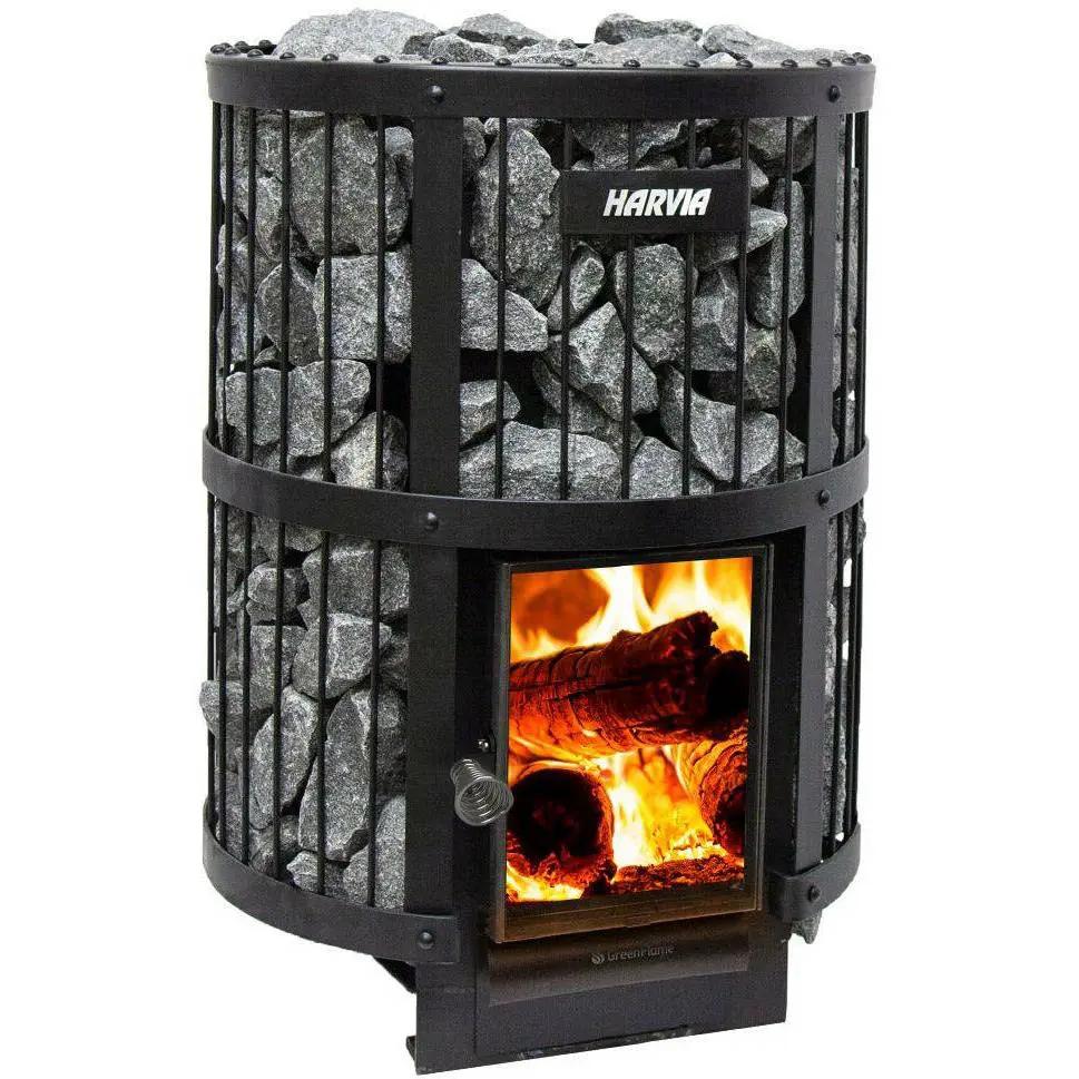 Harvia Legend 240 Greenflame Wood Burning Sauna Stove - Finnish Sauna Builders by Finnish Sauna Builders