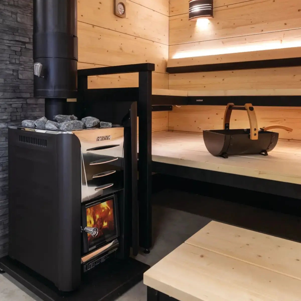 Harvia Pro 20 WKPR20M Wood Burning Sauna Stove - Finnish Sauna Builders by Finnish Sauna Builders