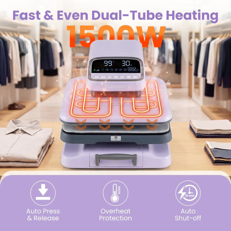 15x15 Auto Release Heat Press Machine 1500W by DirectDeals