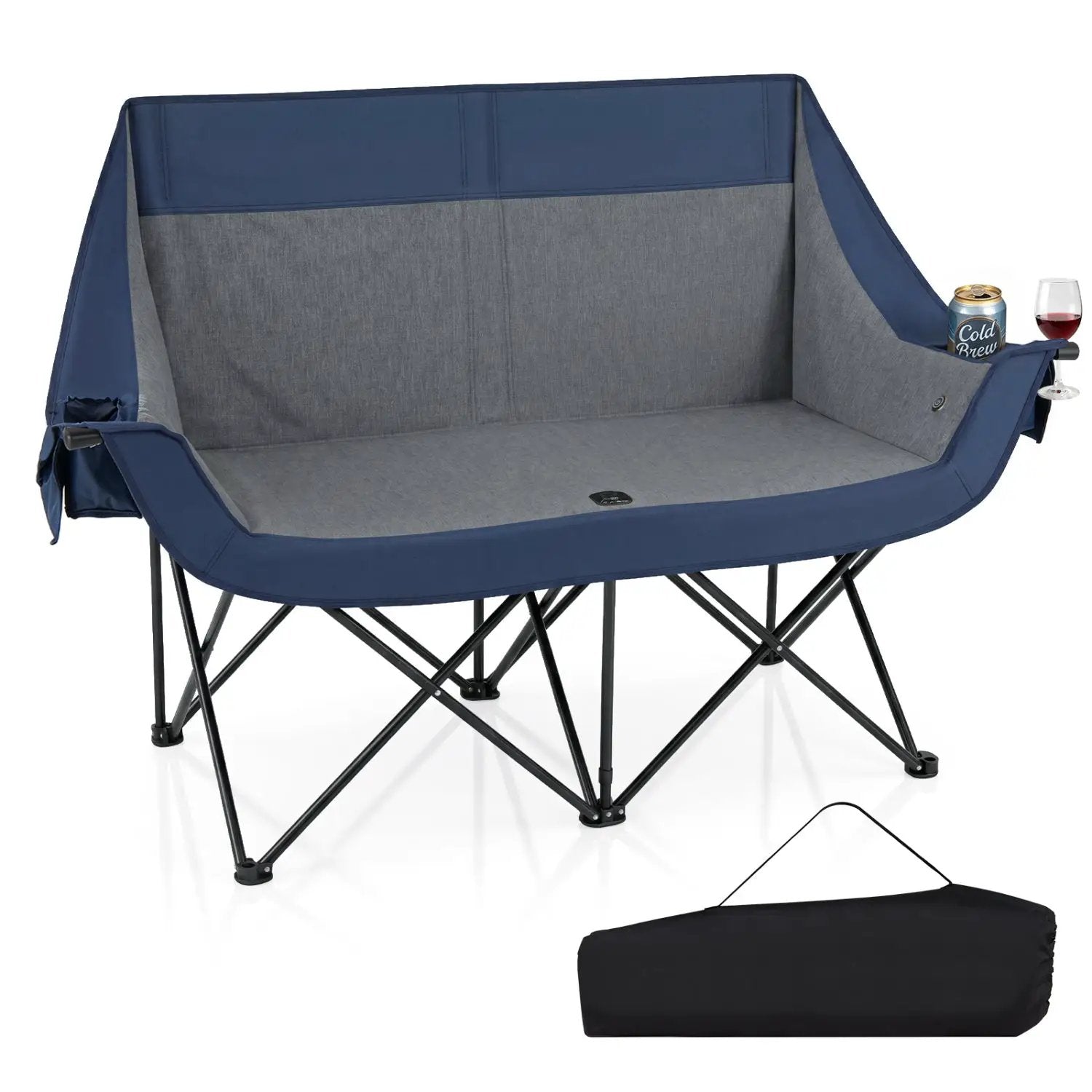 Heated Double Camping Chair with 4 Heating Zones by DirectDeals