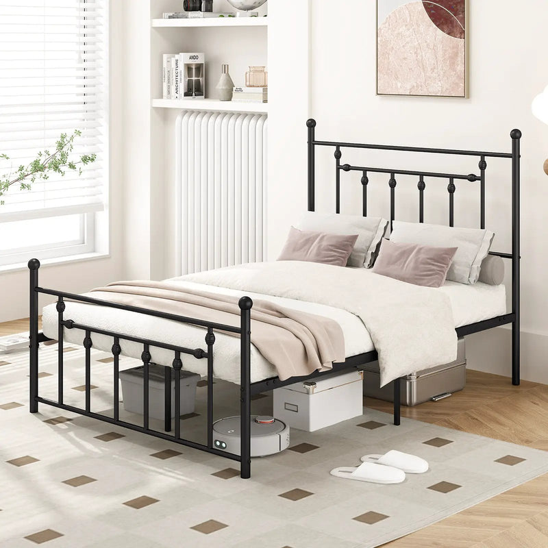 Full/Queen/Twin Size Heavy-duty Metal Bed Frame with Headboard by DirectDeals
