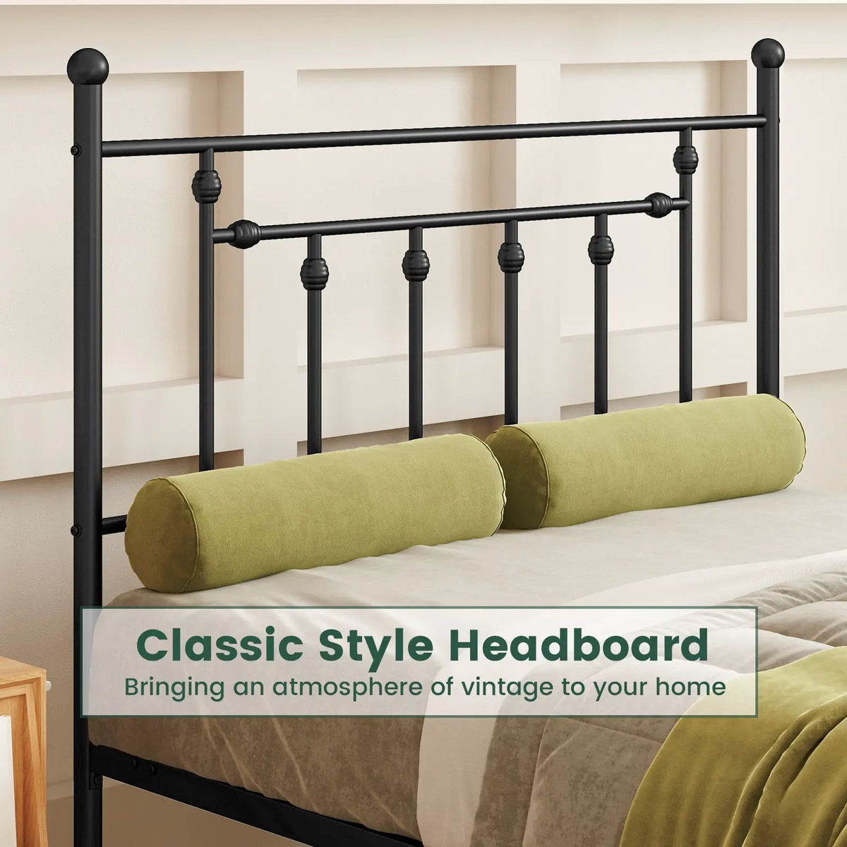 Full/Queen/Twin Size Heavy-duty Metal Bed Frame with Headboard, photo 7 of 10
