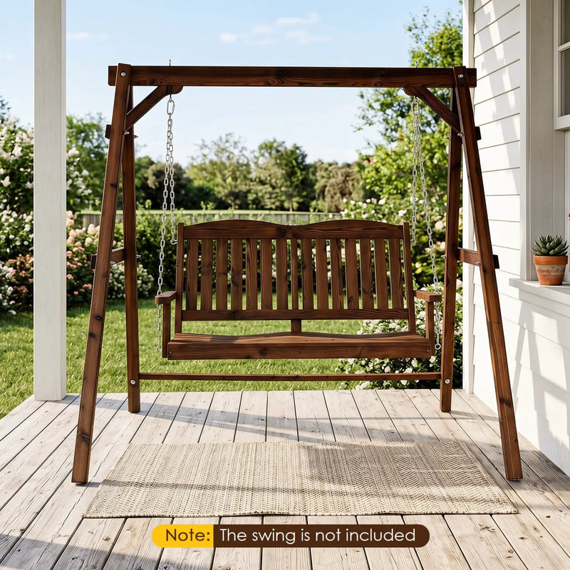 Carbonized Fir Wood Swing Frame with 880 lb Capacity by DirectDeals