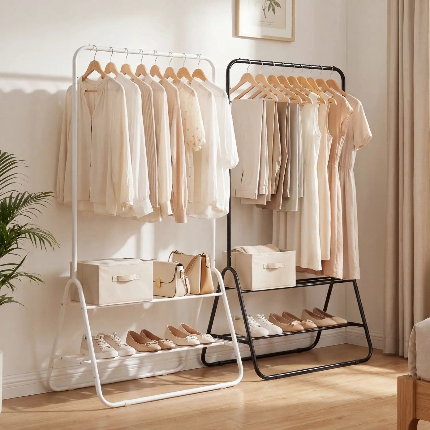 Heavy Duty Clothes Rack with Hanging Rod and Storage Shelves by DirectDeals